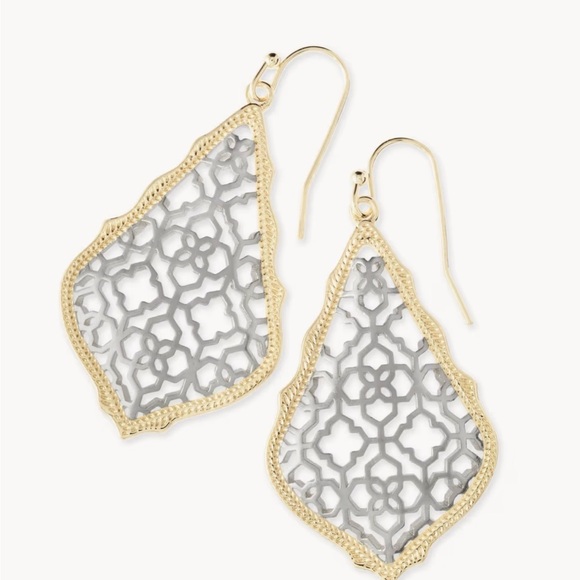 Kendra Scott Addie Gold Drop Earrings in
Silver Filigree Mix - Picture 2 of 4
